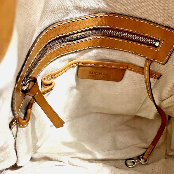 Michael Kors Brookville Slouchy Hobo Shoulder Tote Bag Cognac Leather NWT - Picture 6 of 10